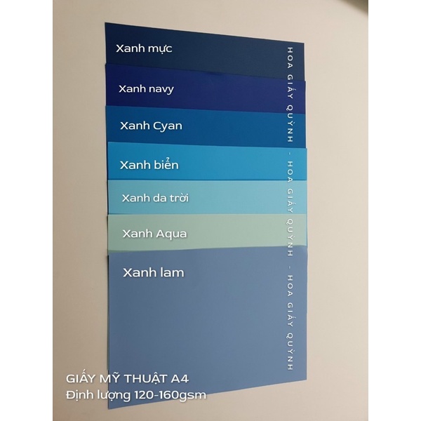 Combo 100 tờ giấy mỹ thuật A4 nhiều màu ĐL 120-160gsm