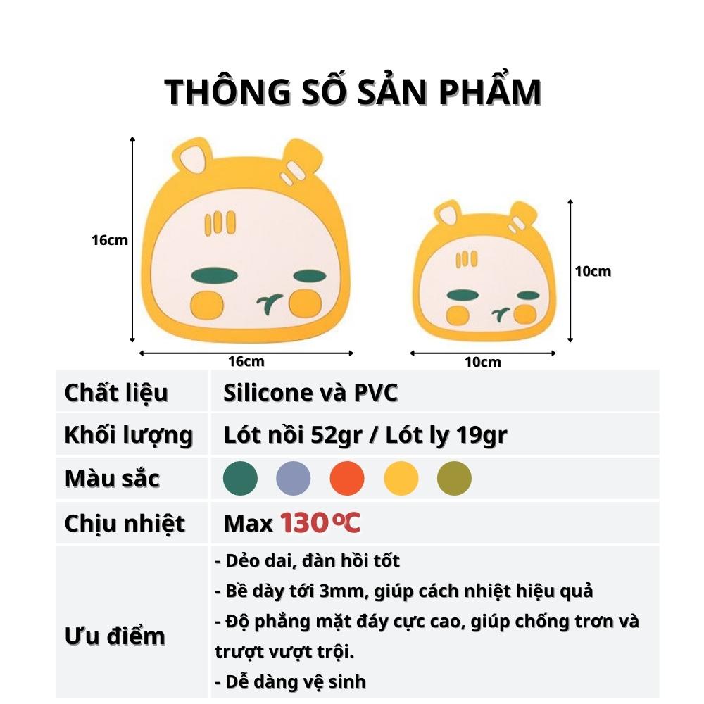 Lót ly silicon – Miếng lót ly silicon cute JOYSHOUSE