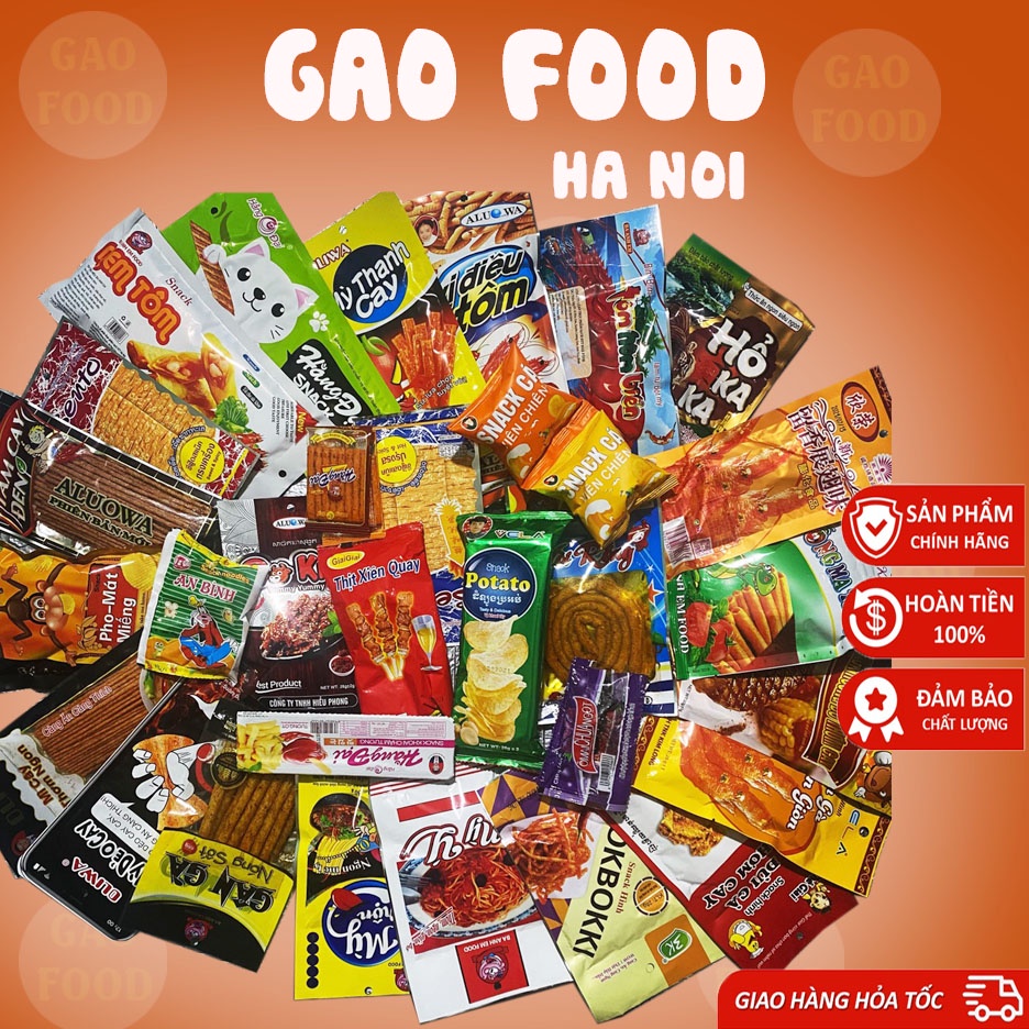 Combo 30 Gói Đồ Ăn Vặt HOT Cổng Trường💖FREESHIP💖Trở Về Tuổi Thơ