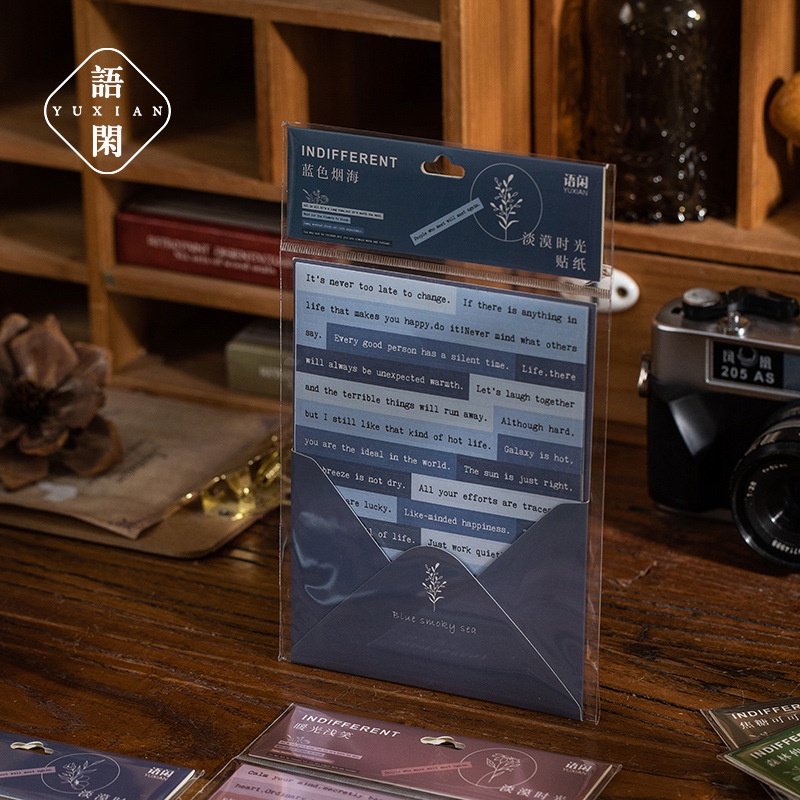 Set 6 tấm sticker dải chữ tiếng anh dùng trang trí sổ bullet journal, decor thư thiệp quà - Tanpopo Sticker