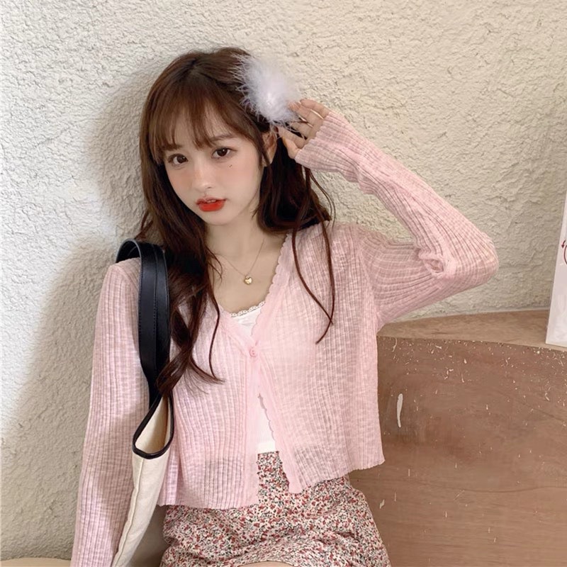 Áo khoác len mỏng cardigan nhiều màu siêu xinh mặc mát cho mùa hè