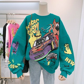 [SẴN] Áo nỉ sweater ScoobyDoo nỉ da cá
