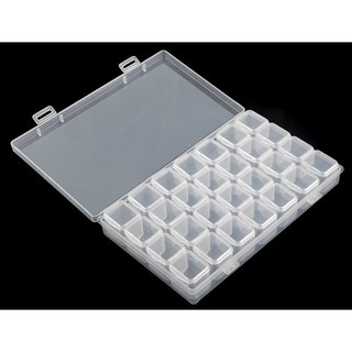 Hộp nhựa đựng đá, charm, phụ kiện nail 28 ô