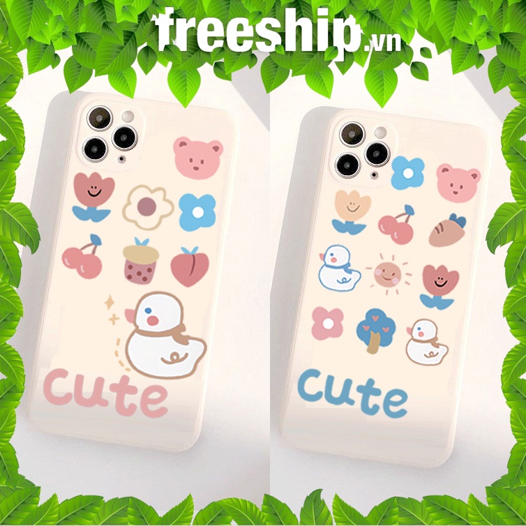ốp iphone chú vịt cute ốp lưng iphone đủ mã cho xsmax 7plus 8 plus 6s plus 11promax 11 xr xs 12promax 13 13promax e68