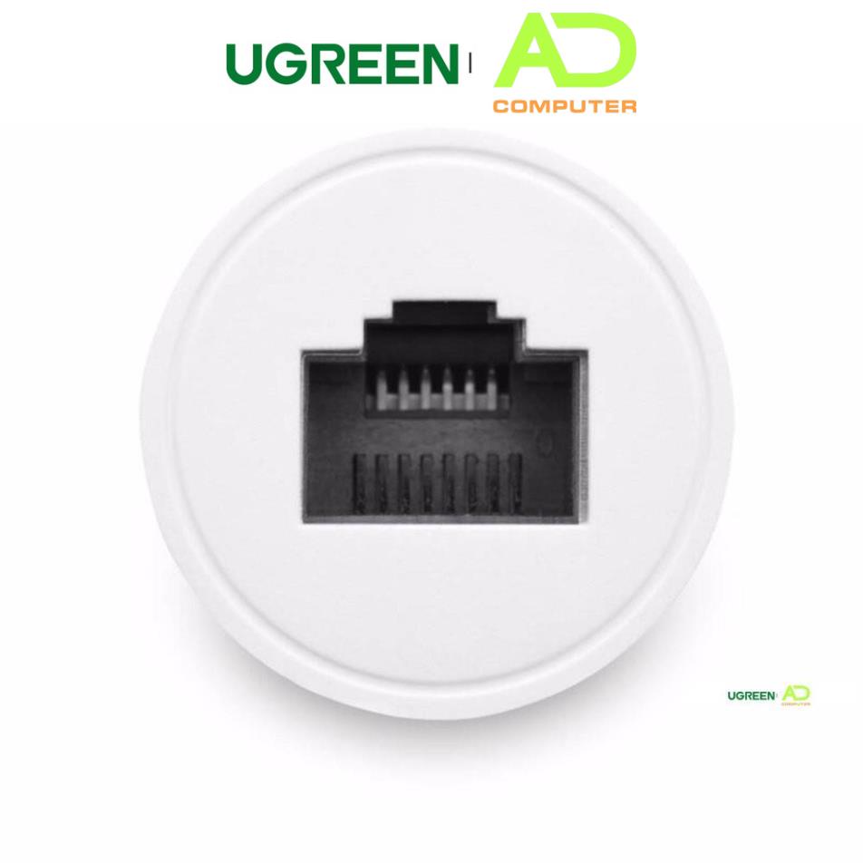 Đầu nối mạng RJ 45 cái sang cái thiết kế đẹp mắt UGREEN 20391 (trắng)