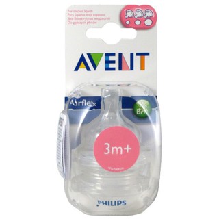 Bộ 2 chiếc núm ty thay thế Avent Silicone có lượng sữa chảy theo sự kiểm soát của trẻ