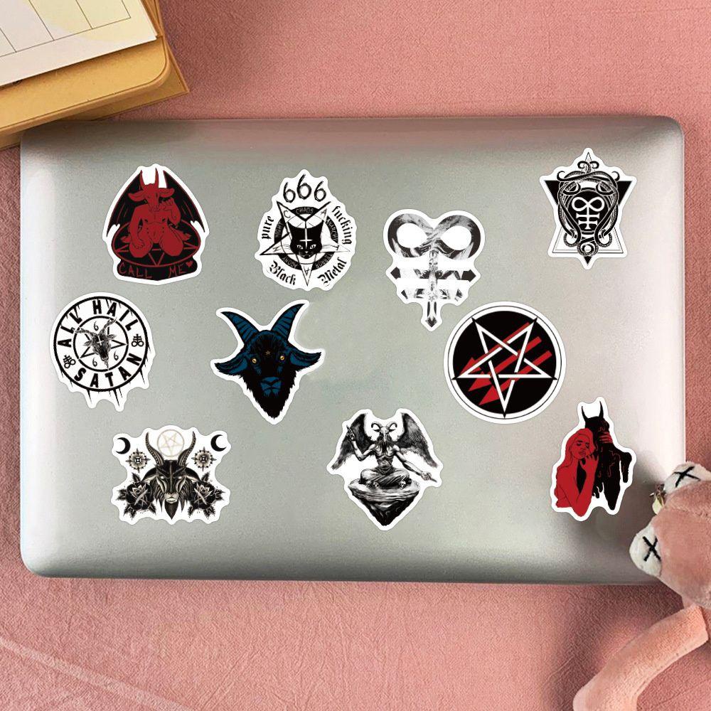 Sticker Dán Trang Trí Ván Trượt / Laptop / Xe Hơi Họa Tiết Graffiti Satanism Nhiều Công Dụng