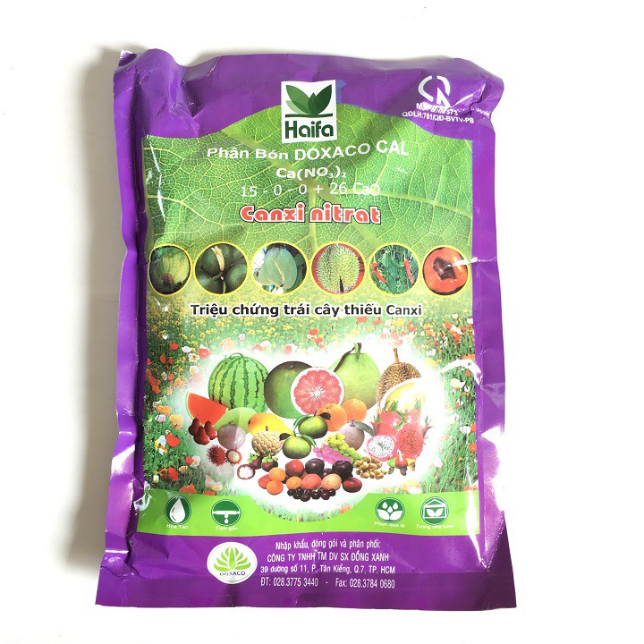 Phân bón Canxi nitrat - Ca2 gói 1kg Cung cấp đạm và canxi cho cây trồng