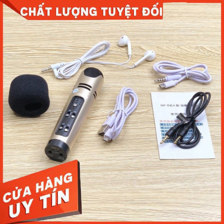 Bộ Micro C16 Tiêu Chuẩn Livestream Đầy Đủ Phụ Kiện Chất Lượng Cao Tiếng Hay Trong Đủ Chức Năng Nhại Vang Chỉnh Giọng