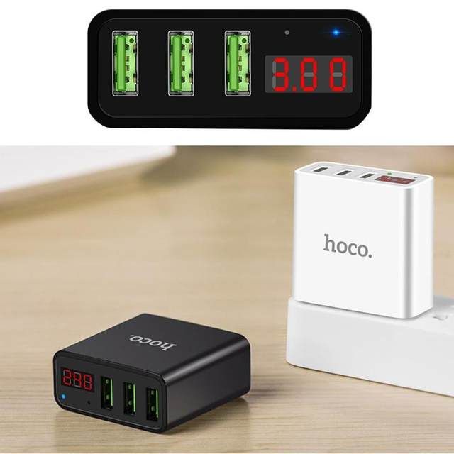 Củ Sạc Hoco 3 Đầu Ra Có Đèn Led Báo Dòng Ra (Hoco-C15)