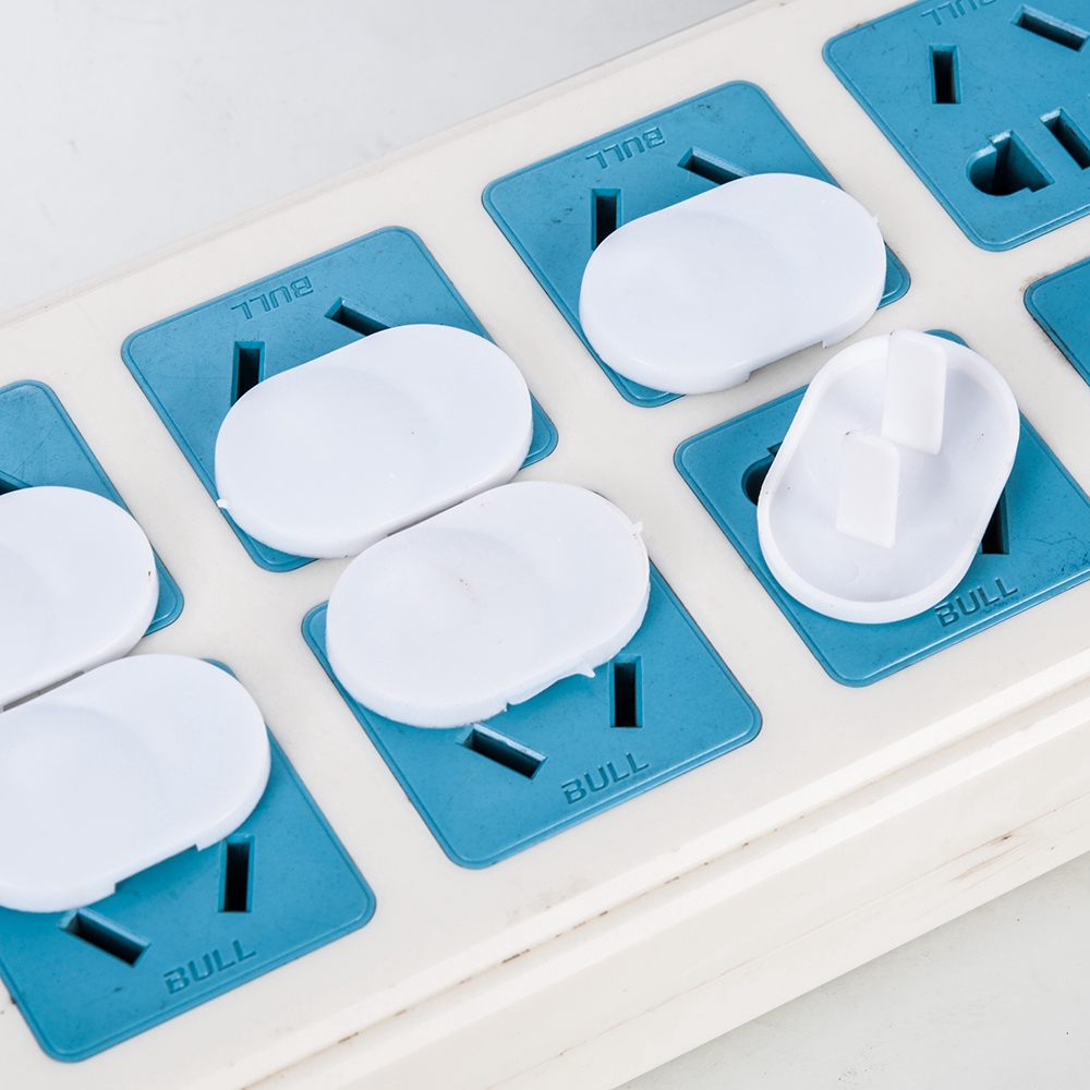 Set 20 Ốp Bọc Ổ Cắm Điện Hai Lỗ Chống Sốc Bảo Vệ An Toàn Cho Trẻ Em