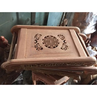 Khay Trà  Cuốn Thư Gỗ Hương Hàng Mộc KT :47X27 cm Hàng loại 1