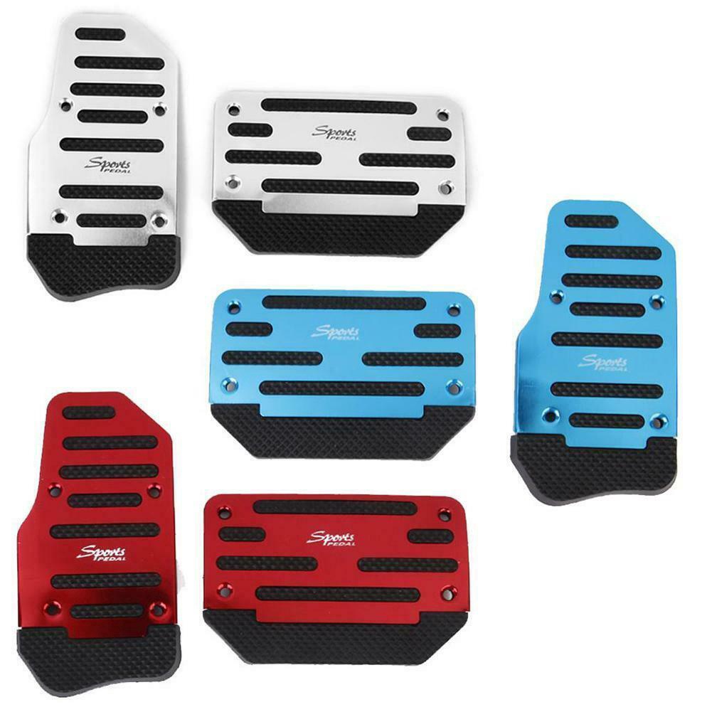 1 Bộ Bàn Đạp Phanh / Bảo Vệ Chân Ly Hợp / Gác Chân Chống Trượt Màu Bạc