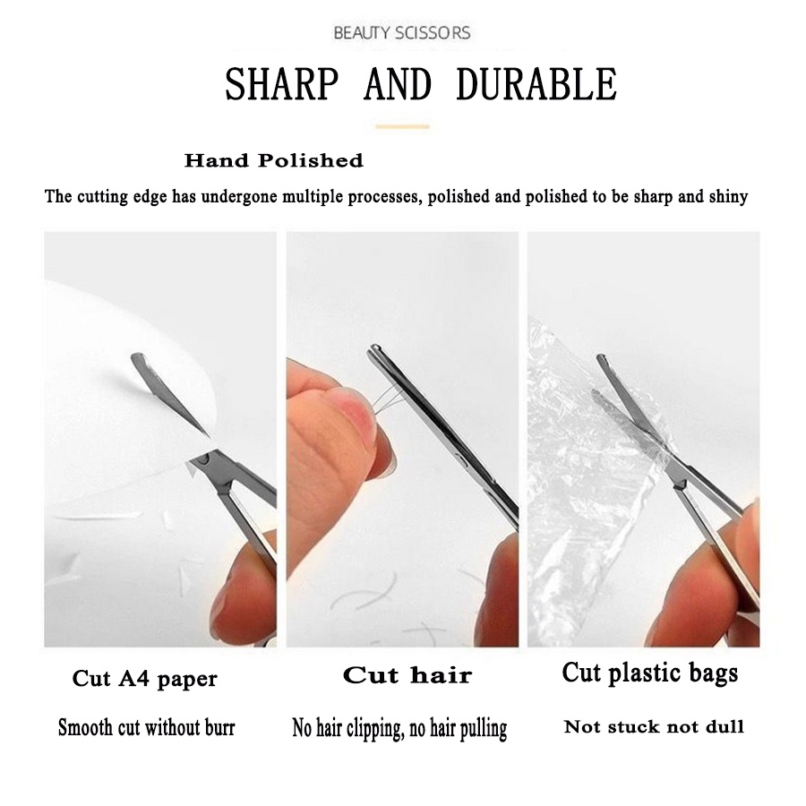 Kéo Cắt Tỉa Lông Mày Đầu Tròn Tròn An Toàn Bằng Thép Không Gỉ