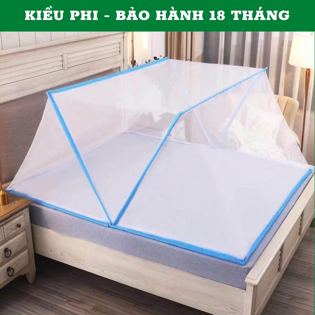 Màn chụp cao cấp kiểu xếp dễ gấp gọn chống muỗi tự bung tiện dụng Kiều Phi