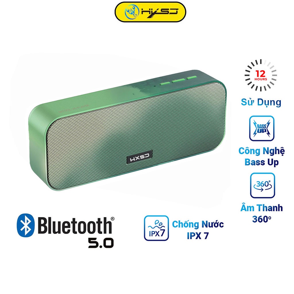 Loa Bluetooth HXSJ V6 Bản Mở Rộng Hỗ Trợ Kết Nối Bluetooth 5.0, Thẻ Nhớ, USB, Công suất 2 loa 10W Nhiều Màu Sắc