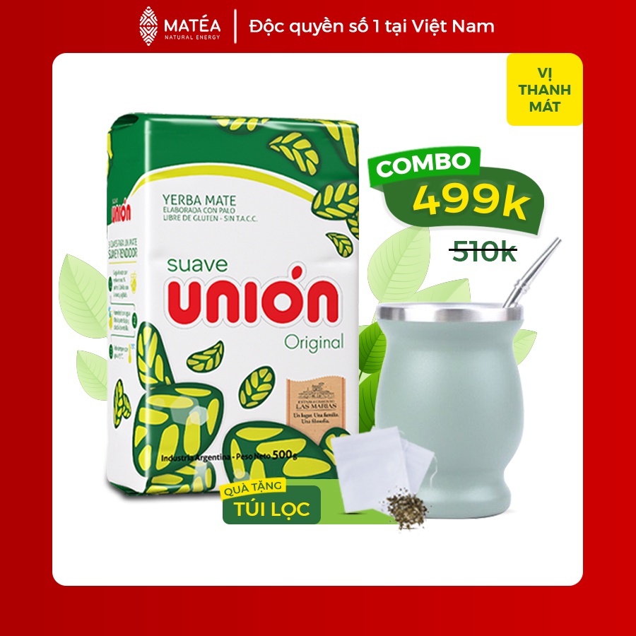 Trà Yerba Mate Union - Vị Thanh Mát - Năng lượng, Tỉnh Táo, Detox