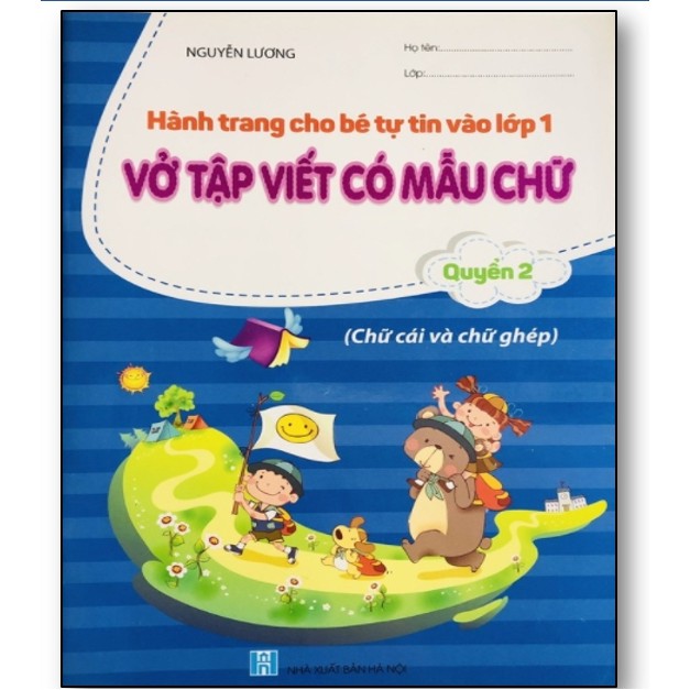 Sách - Combo Vở Tập Viết Có Mẫu Chữ Quyển 1,2 - Hành trang cho bé tự tin vào lớp 1 (2 cuốn)