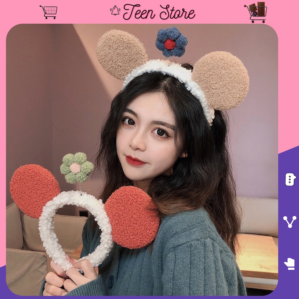 Bờm  Rửa Mặt Cài Tóc bông Hoa Hàn Quốc Cute Xinh Nữ, Bờm Rửa Mặt Cài Tóc Bông Hoa Teen Store TS1039