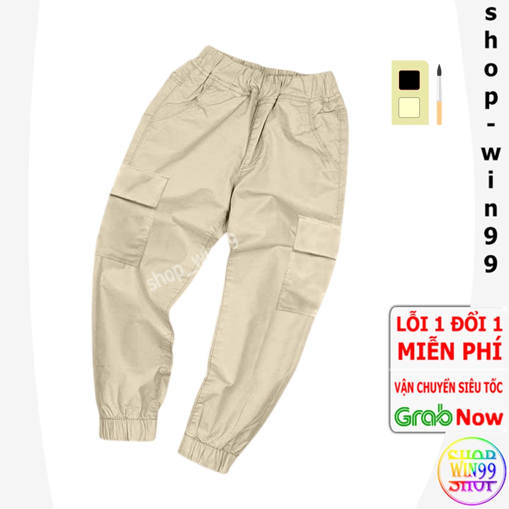 Quần baggy nam nữ unisex vải kaki TÚI HỘP TRƠN ống BO tây đen công sở đi học lưng cao ulzzang dây rút đẹp M01