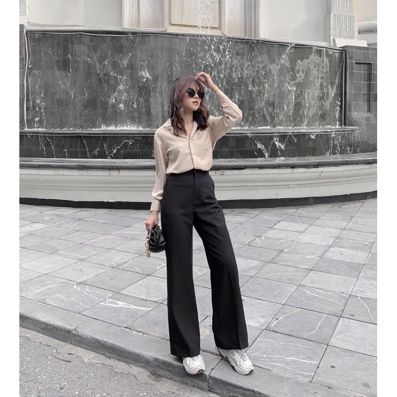 ZIEL_ Quần ống suông túi trước