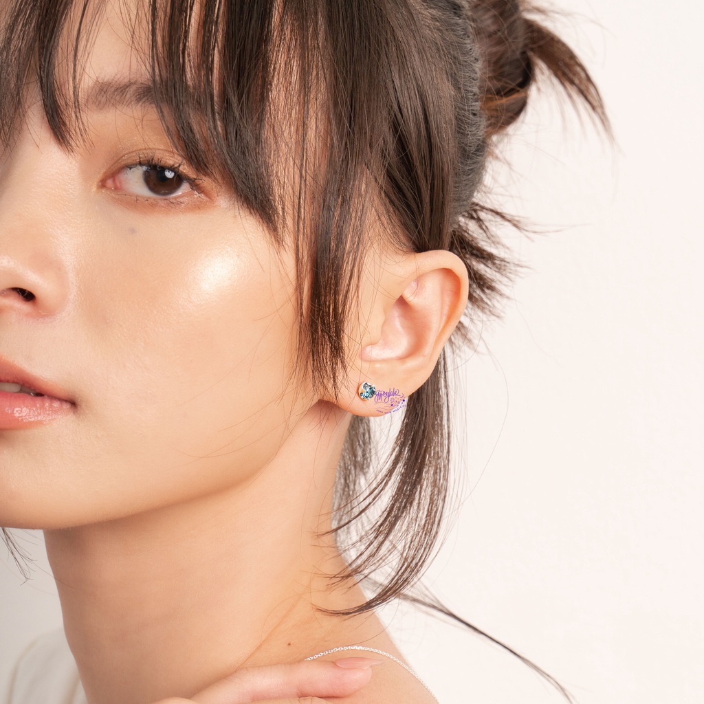 Bông Tai Đơn Giản Đá Topaz Thiên Nhiên Tình Yêu Và Hy Vọng SP001323 Gypsy.lala