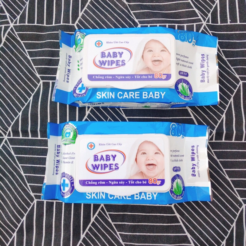 Siêu rẻ - Khăn Giấy Ướt Baby 80 KO HOÁ CHẤT BẢO QUẢN