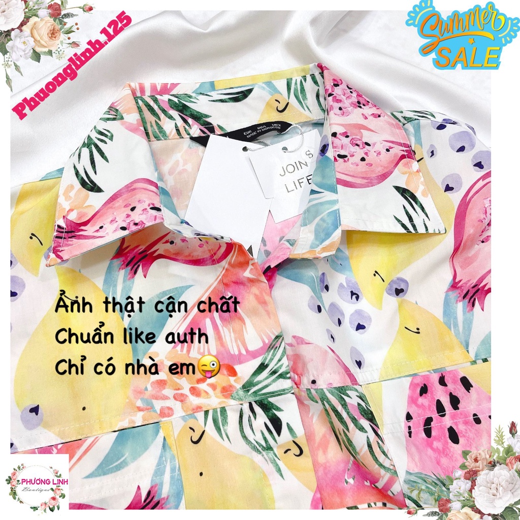 [Mã FAMARAL1 giảm 10K đơn 50K] ÁO HOA ZR CROP CỰC HOT