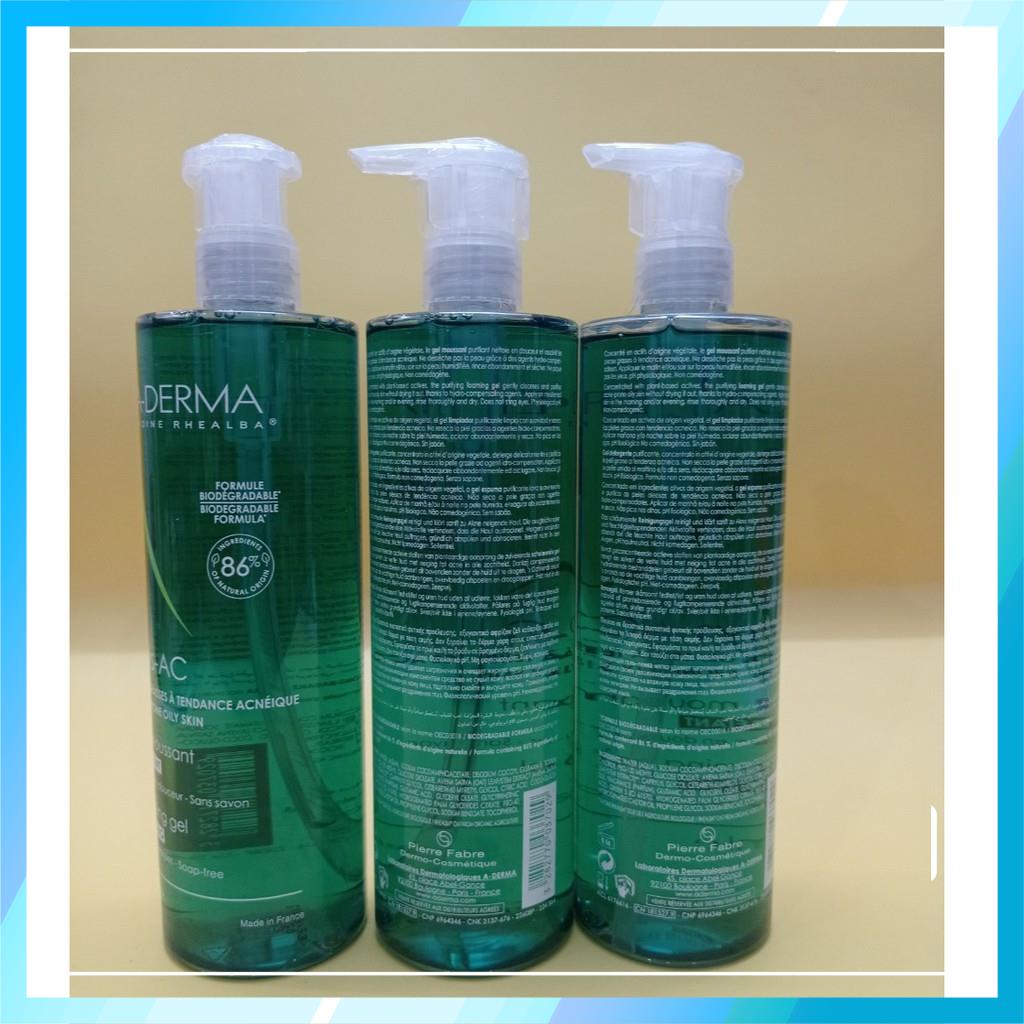 Sữa rửa mặt da dầu mụn - A-Derma Purifying Foaming gel Phys-AC 400ml | BigBuy360 - bigbuy360.vn