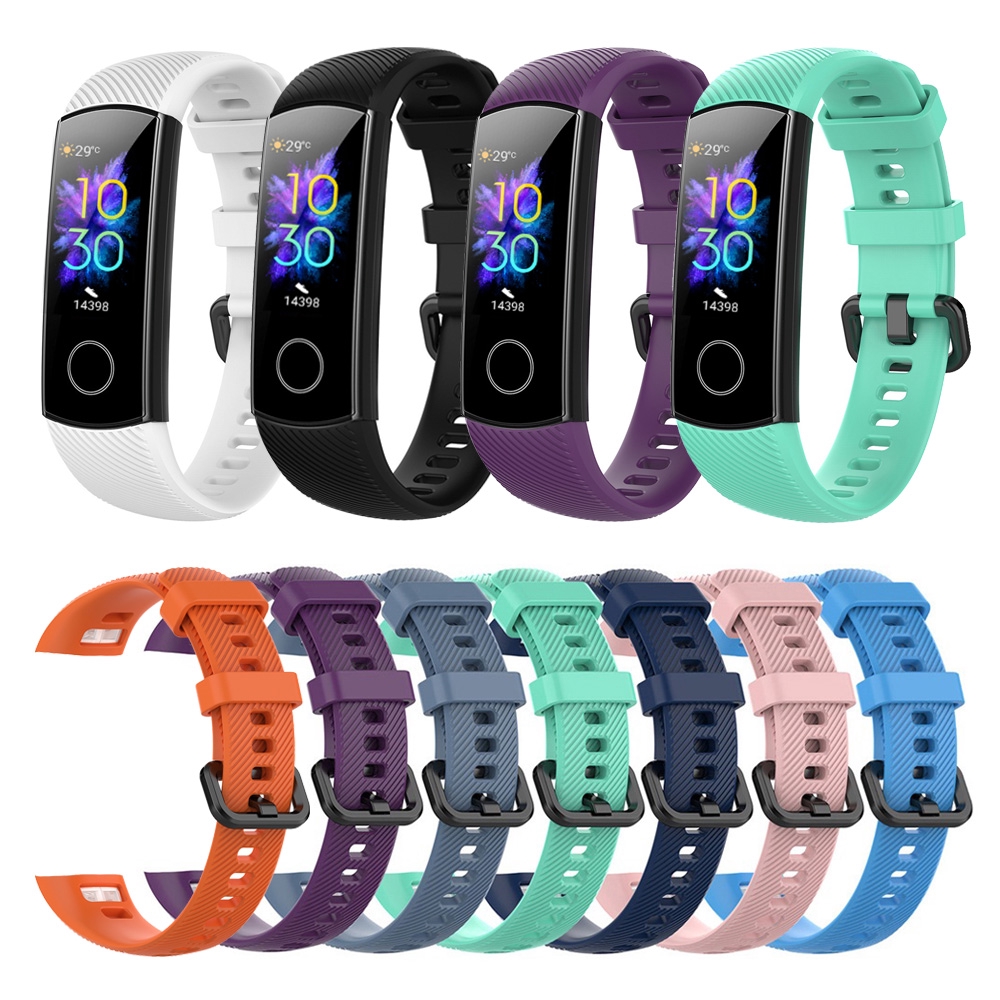 Dây Đeo Thay Thế Chất Liệu Silicon Thiết Kế Nhiều Lỗ Thời Trang Cho Huawei Honor Band 5 4