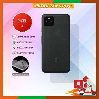 Miếng dán decal carbon mặt sau Pixel 5 chống trầy mặt lưng, chống bám vân tay