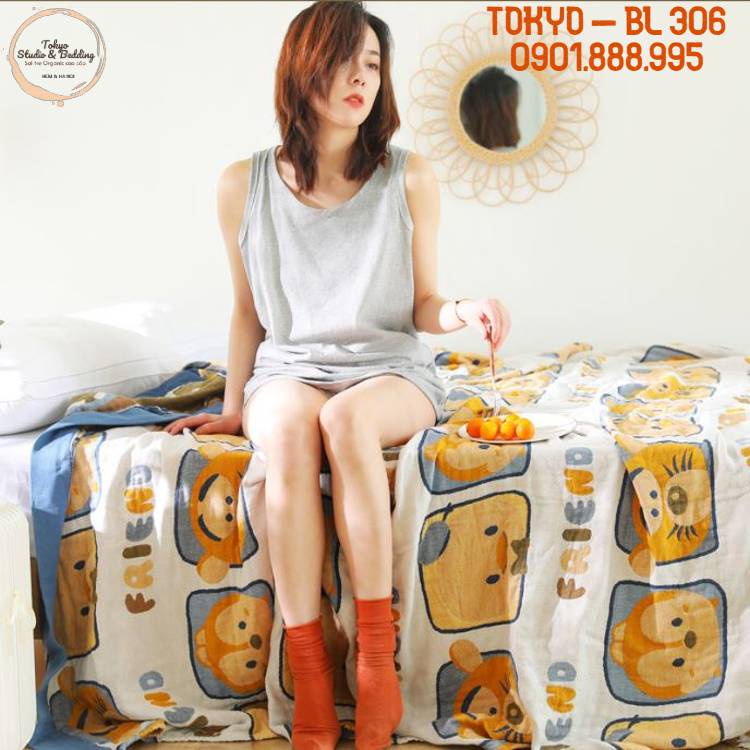 S68_Chăn Xô Organic Cotton Dòng Cao Cấp