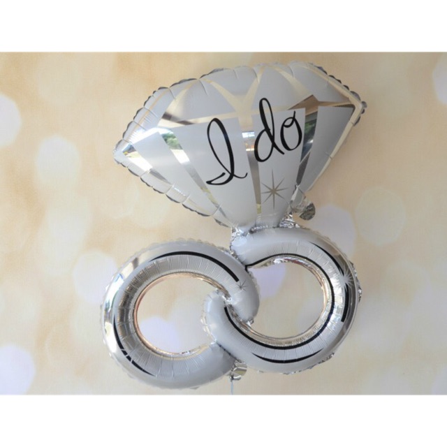 Bóng nhôm hình chiếc nhẫn lồng I Do