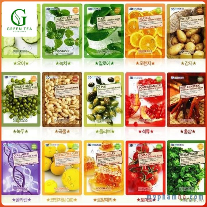 COMBO 10M Mặt Nạ Dưỡng Da 3D Foodaholic Của Hàn Quốc