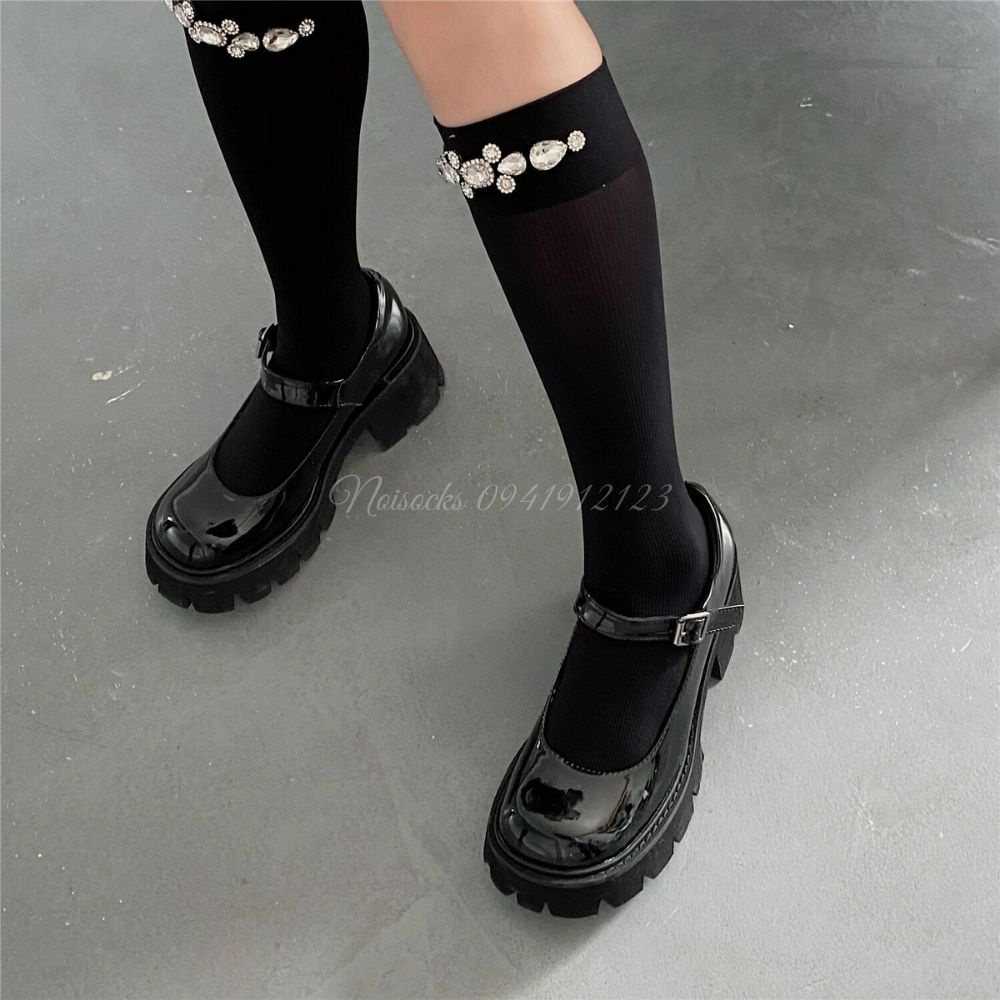 Tất giả boot, tất bắp chân phong cách Lolita Cá Tính, Sang Trọng chất liệu sợi dệt kim cao cấp, dày dặn Noisocks