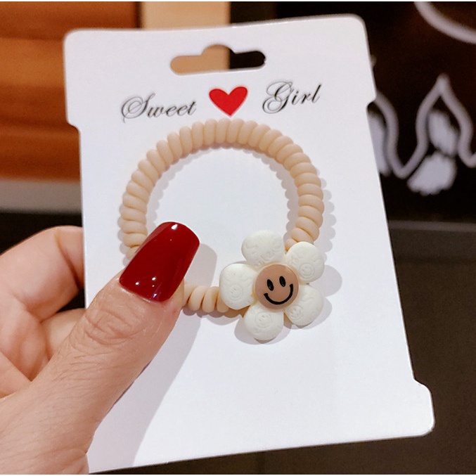 Set 5 dây chun nịt buộc tóc xoắn đính charm thú siêu dễ thương BAG U CHUNXOAN074