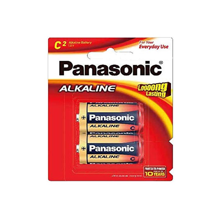 PIN TRUNG PANASONIC ALKALINE VỈ 2 VIÊN.