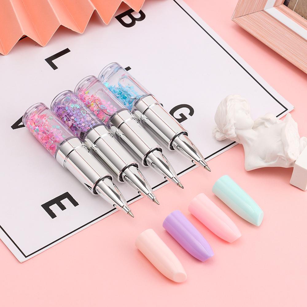 PISTA Bút Bi Họa Tiết Hoạt Hình Lấp Lánh Cho Học Sinh