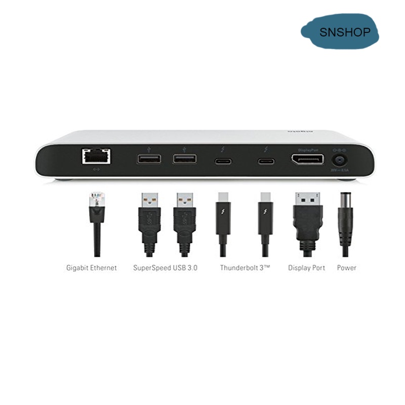 Elgato Thunderbolt 3 Dock- xuất cùng lúc hai màn hình 4K thêm cổng kết nối cho dòng Macbook pro, PC.