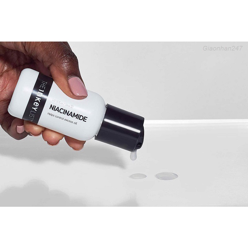 Serum The Inkey List Niacinamide giảm mụn mờ thâm kiềm dầu 30ml Dhcosmetic