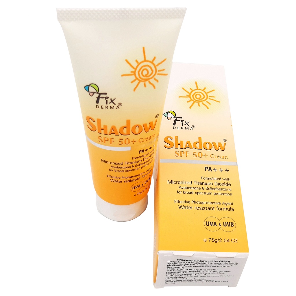 Kem chống nắng Fixderma Shadow Cream SPF 50+ Gel SPF 30 75g