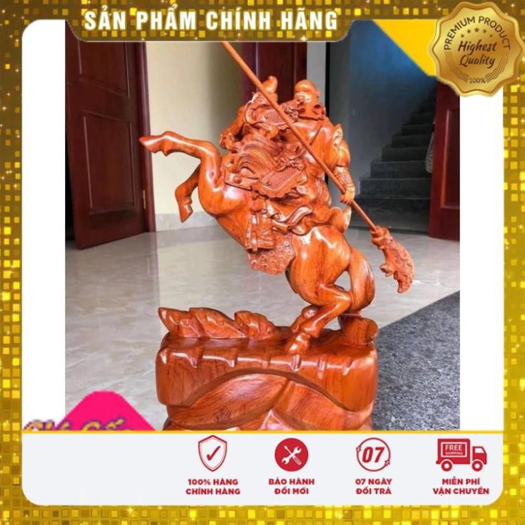 giá xưởng Hàng cao cấp Tượng Quan công cưỡi ngựa gỗ hương giá rẻ