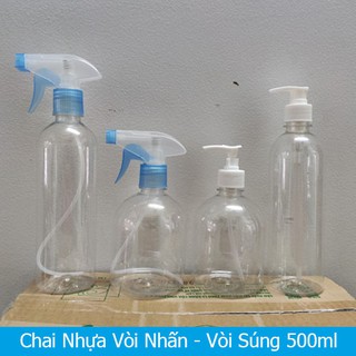 Chai Nhựa Dạng Vòi Nhấn - Vòi Súng Dung Tích 500ml