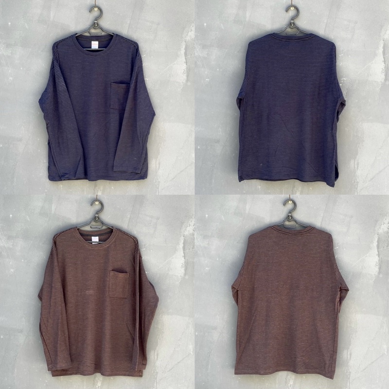 Áo thun tay dài form rộng, áo phông dài tay unisex sọc ngang