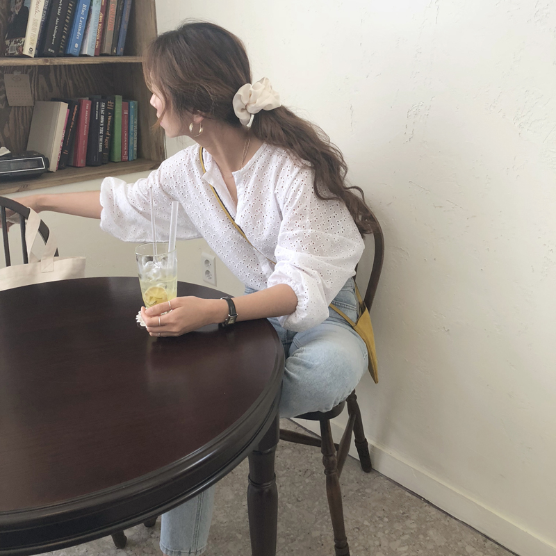 SUXI Áo Thun Nữ Dài Tay Cổ Tròn Thời Trang Hàn