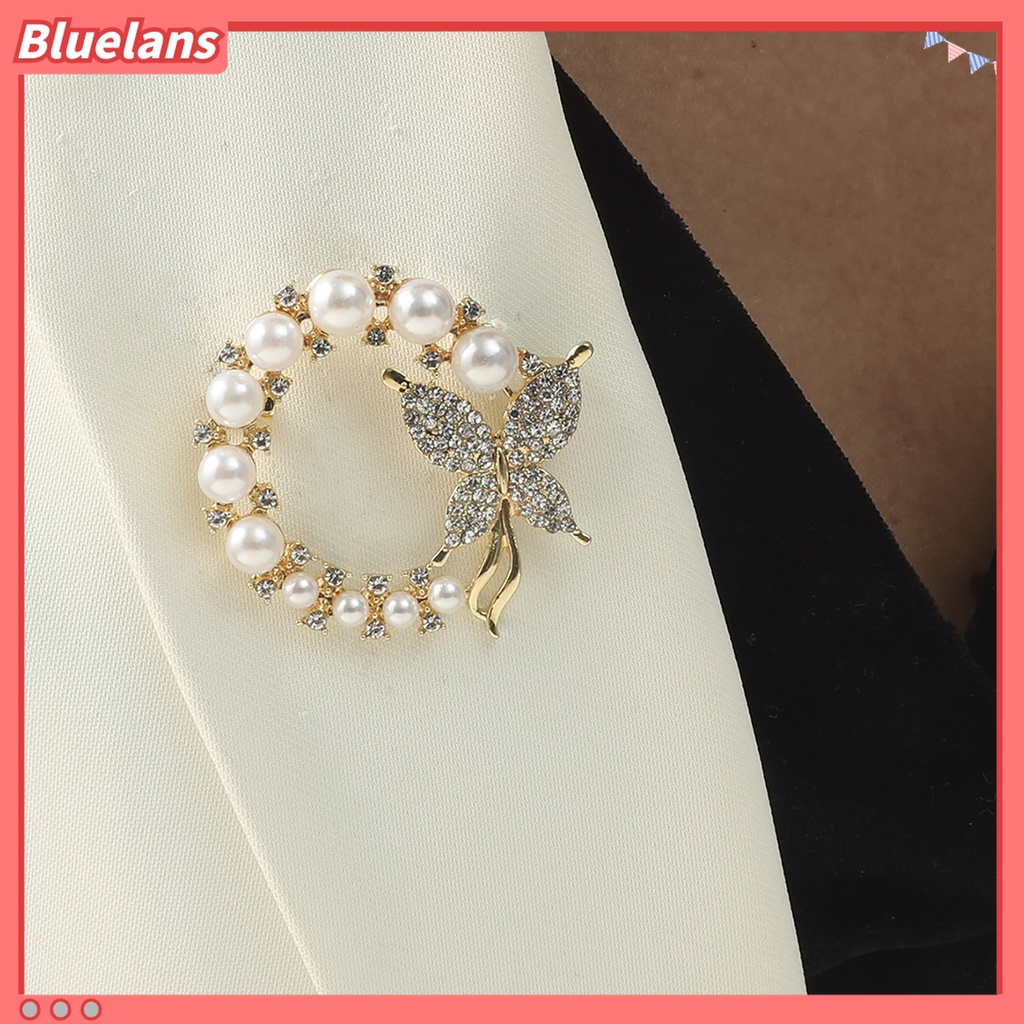 Ghim Cài Áo Hình Tròn Đính Ngọc Trai Giả Sang Trọng 48h