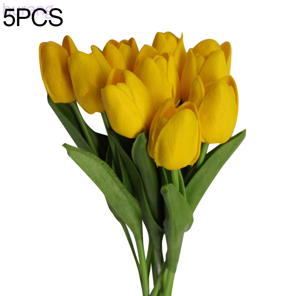 Set 5 cành hoa tulip giả trang trí tiệc cưới