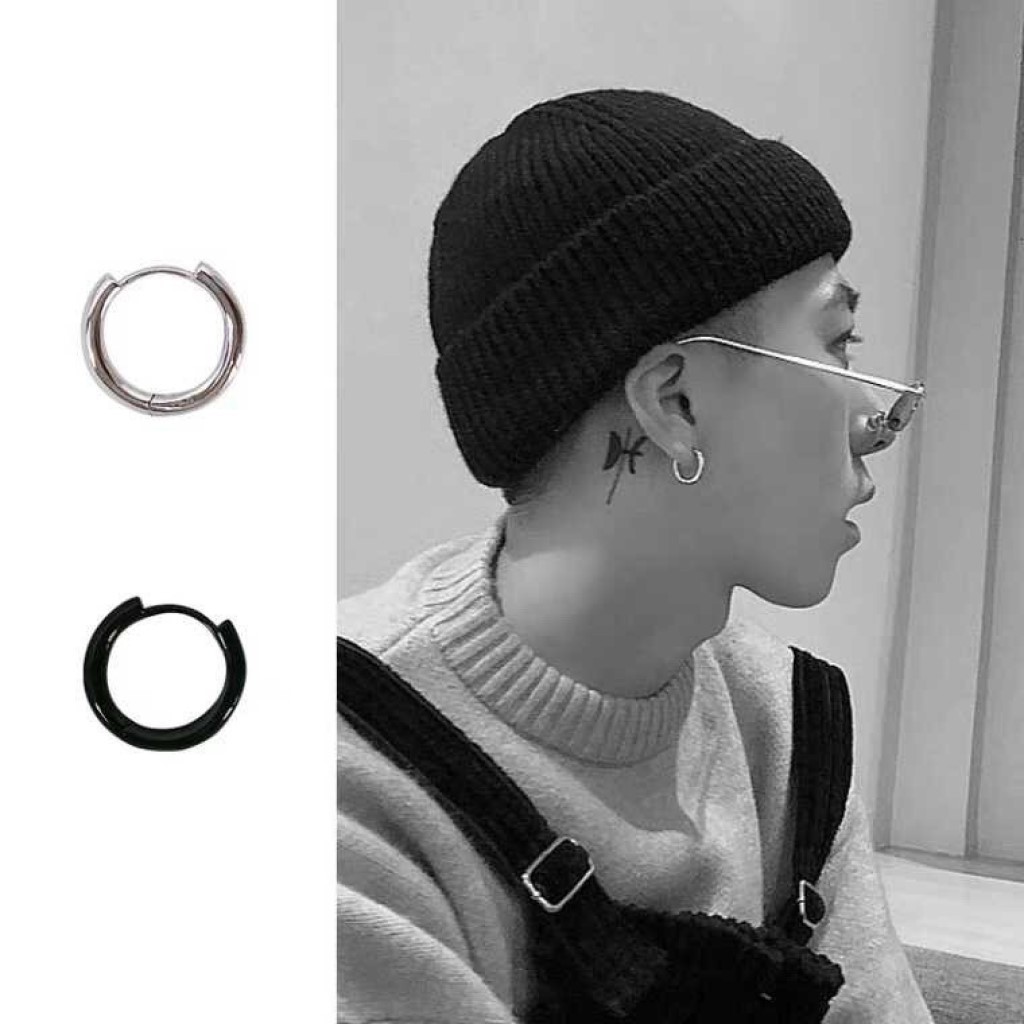 [PHỤ KIỆN UNISEX] Khuyên tai tròn titan G-dragon cực chất,Phong cách trẻ trung, thời thượng KT01