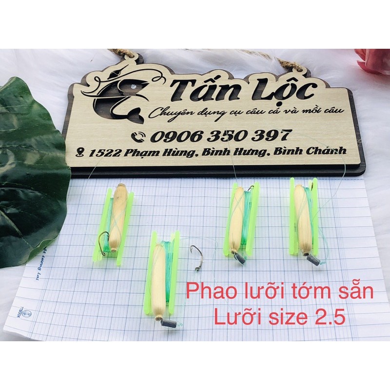 COMBO 5 BỘ PHAO BẮP TỚM SẴN CÂU CÁ RÔ, CÁ TRÊ, CÁ PHI...