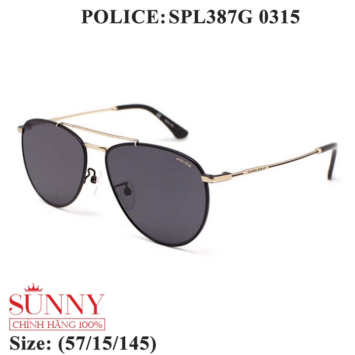 Kính mát chính hãng Police SPL387G màu sắc thời trang, thiết kế dễ đeo bảo vệ mắt
